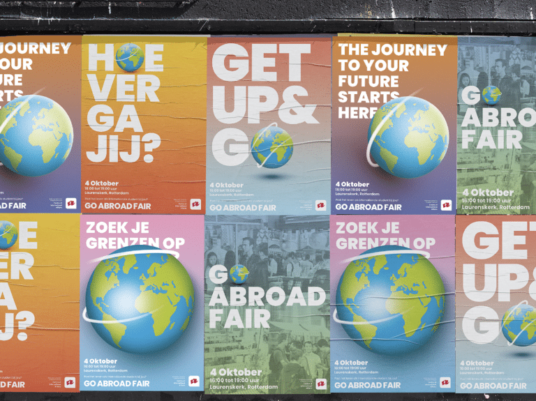 Trichis poster ontwerp Go abroad fair